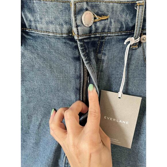 Everlane The Way-High Cut Off Raw Hem Denim Shorts Blue Size 28 NEW - Picture 6 of 10